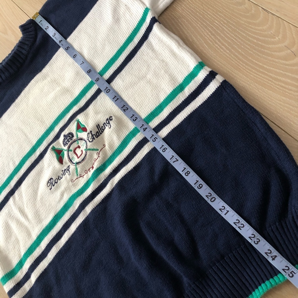 Vintage Cricketeer Sport Embroidered Crest Logo Sweater Size L Rowing Challenge - Picture 9 of 11